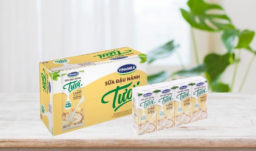 Thùng 48 hộp sữa đậu nành tươi Vinamilk 180 ml