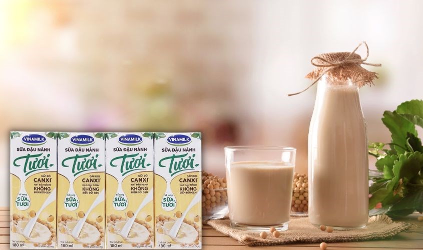 Lốc 4 hộp sữa đậu nành tươi Vinamilk 180 ml