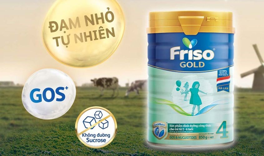 Sữa bột Friso Gold số 4 hương vani 850g Sữa bột Friso Gold số 4 hương vani 850g