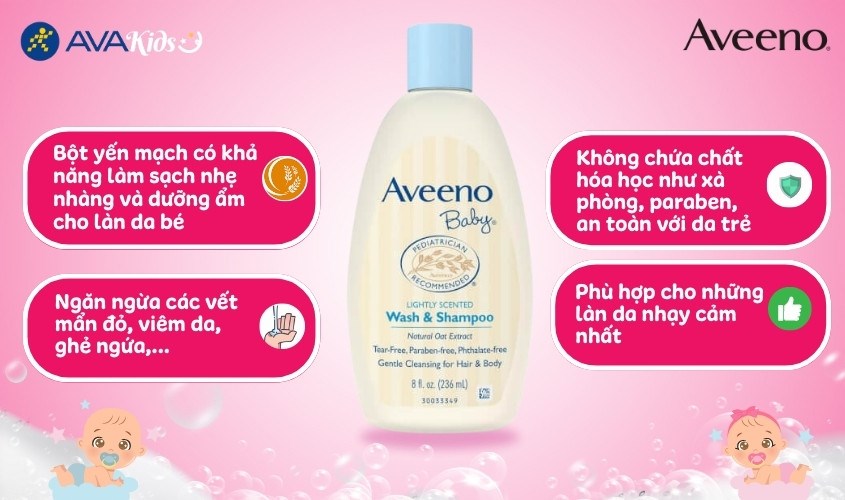 Sữa tắm Aveeno baby 236ml