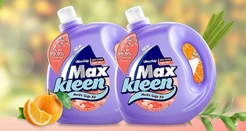 Nước giặt xả MaxKleen hương cam sả