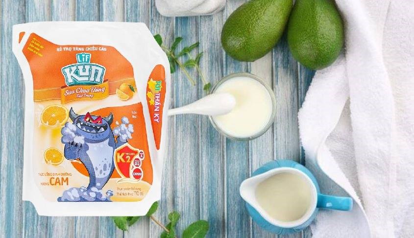 Sữa chua uống tiệt trùng LiF Kun hương cam 110 ml