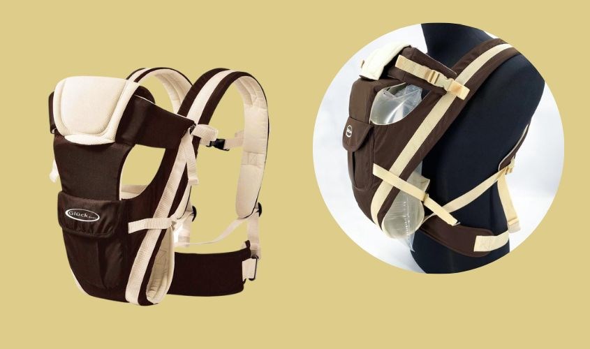 Địu em bé 4 in 1 Gluck baby GP708 màu nâu cho bé từ 3 - 25 tháng