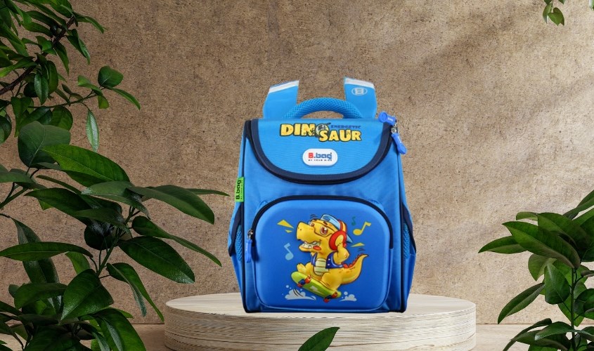 Balo chống gù B.Bag Genius Box F2-Dinosaur B-12-109 xanh đậm