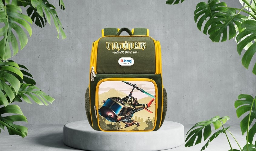 Balo chống gù B.Bag Adventure Box-Fighter B-12-113 xanh rêu