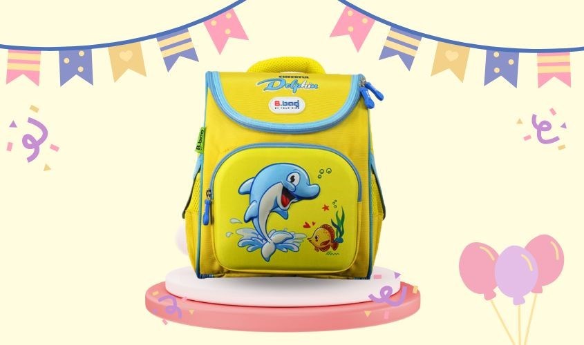 Balo chống gù B.Bag Genius Box F2-Dolphin B-12-107 vàng