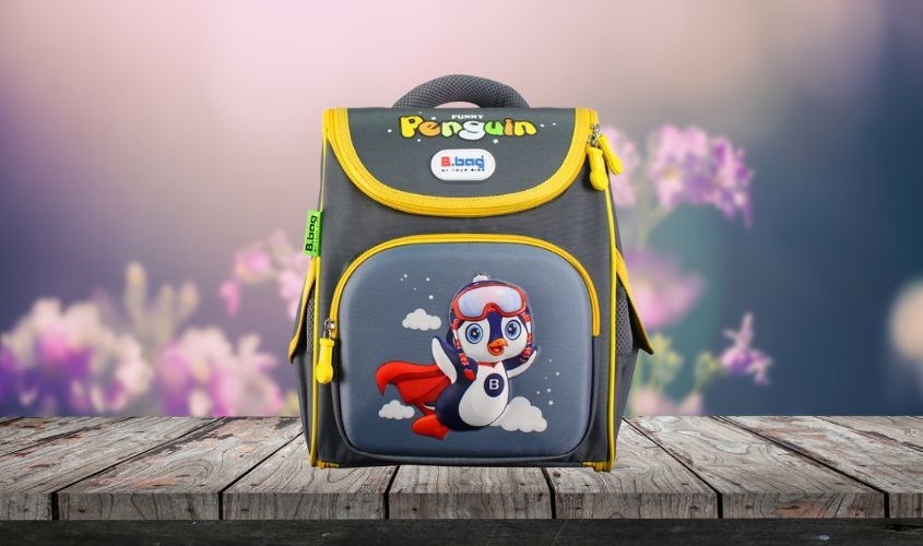 Balo chống gù B.Bag Genius Box F2-Penguin B-12-105 Xám
