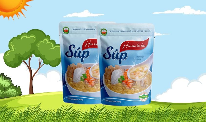 Súp Cây Thị vị hải sản, tóc tiên 260g (từ 1 tuổi)