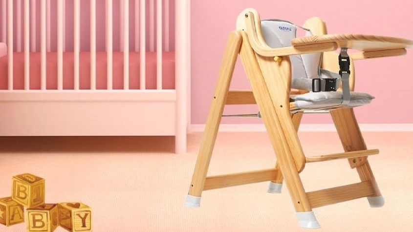 Dùng ghế ăn cho bé Autoru H1 (9 tháng - 5 tuổi) - Màu gỗ để bé tự ngồi ăn dễ dàng 