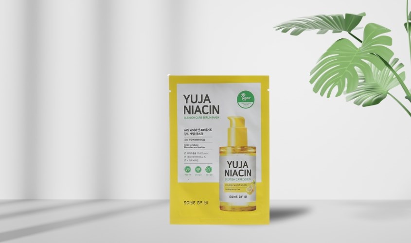 Mặt nạ giấy Quýt Yuja cấp ẩm và dưỡng sáng da Some By Mi Yuja Niacin 30 Days Blemish Care Serum 25g 