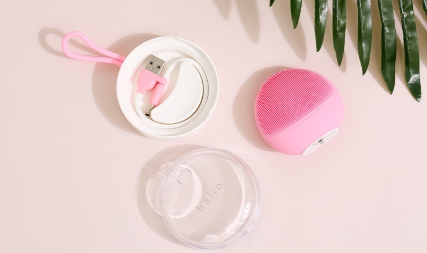 Máy rửa mặt và massage dành cho da nhạy cảm Halio Baby Pink