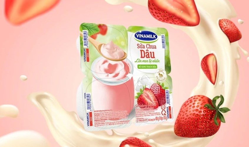 Lốc 4 hộp sữa chua trái cây Vinamilk vị dâu 100g (từ 1 tuổi) Lốc 4 hộp sữa chua trái cây Vinamilk vị dâu 100g (từ 1 tuổi)