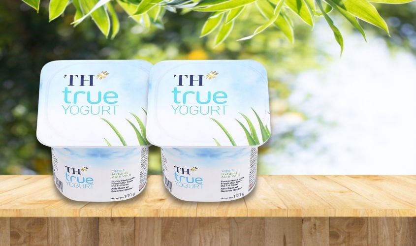 Lốc 4 hộp sữa chua trái cây TH true YOGURT vị nha đam 100g