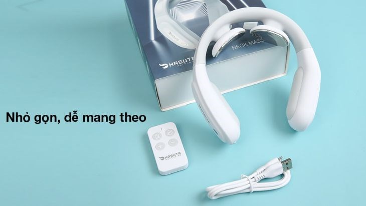 Máy massage cổ, vai, gáy HASUTA HMN-160 (Màu trắng) có thiết kế nhỏ gọn, thời trang, dễ dàng mang theo sử dụng mọi lúc, mọi nơi