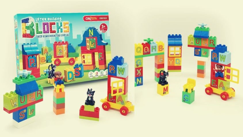 Đồ chơi lắp ráp đoàn tàu chữ cái Duka DK81022 (62 chi tiết) Đồ chơi lắp ráp đoàn tàu chữ cái Duka DK81022 (62 chi tiết)