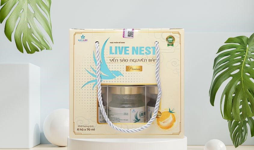 Hộp 6 hũ nước yến sào Natulife Live Nest Premium 70 ml