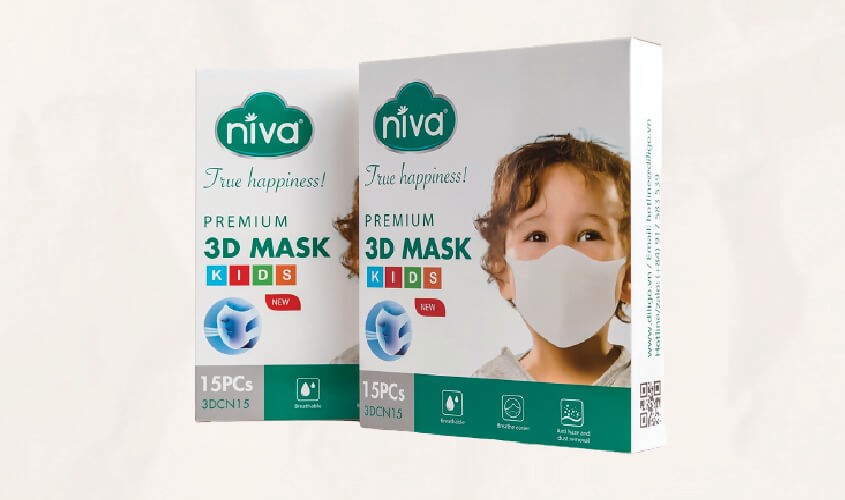 Hộp 15 cái khẩu trang cho bé Niva 3D Mask 3 lớp