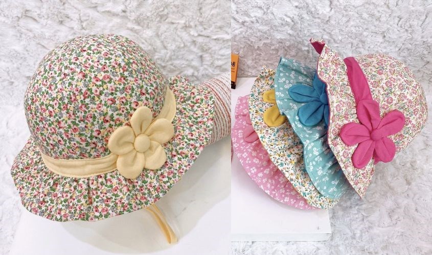 Nón vành Duy Ngọc VBG bèo hoa 5 cánh - Màu ngẫu nhiên cho bé gái