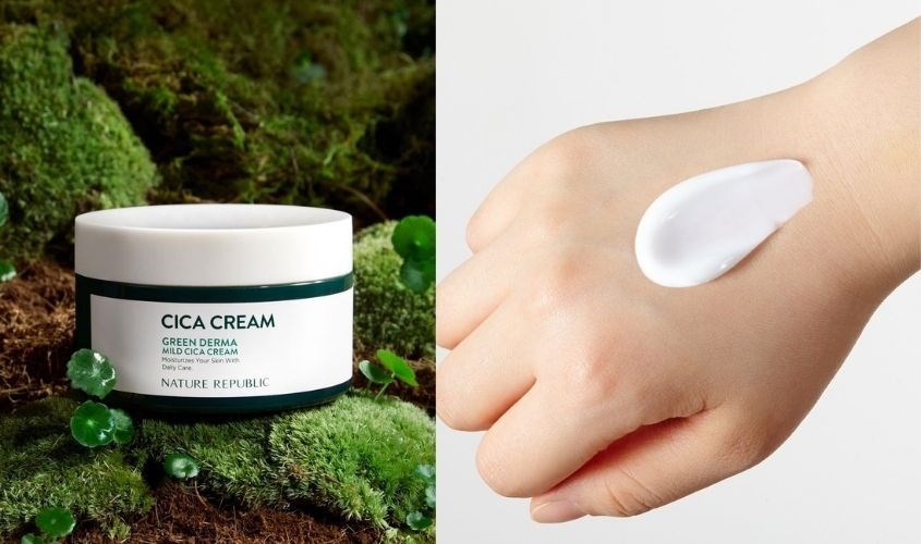 Kem dưỡng da chiết xuất rau má và keo ong Nature Republic Green Derma 190 ml