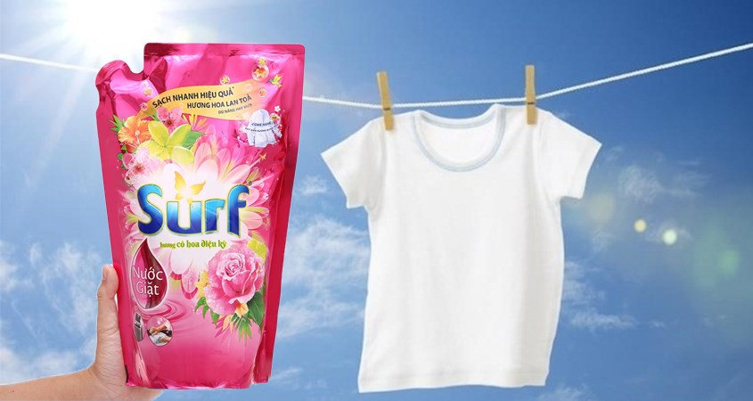 Nước giặt Surf có khả năng làm sạch hiệu quả