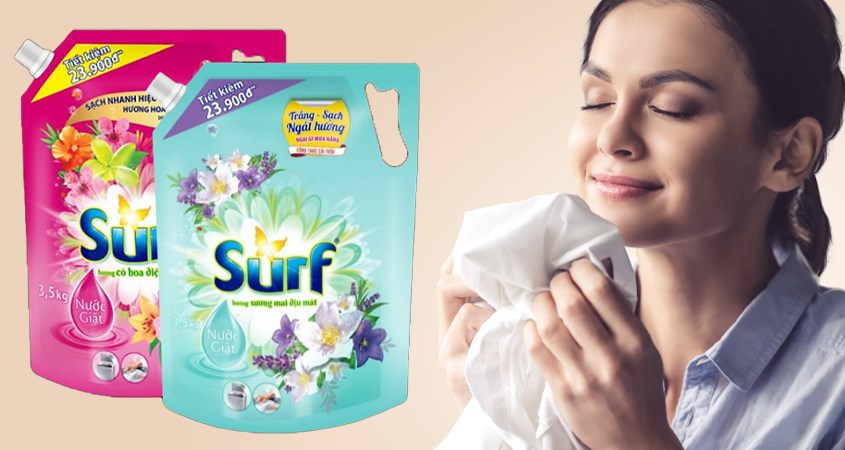Nước giặt Surf giúp tiết kiệm thời gian và chi phí