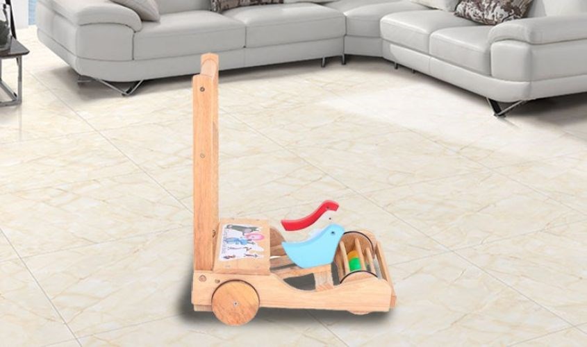 Xe tập đi bằng gỗ kèm theo bóng lăn