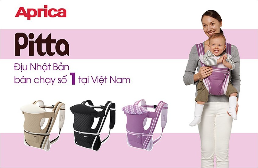 Địu trẻ em Aprica Pitta màu Beige