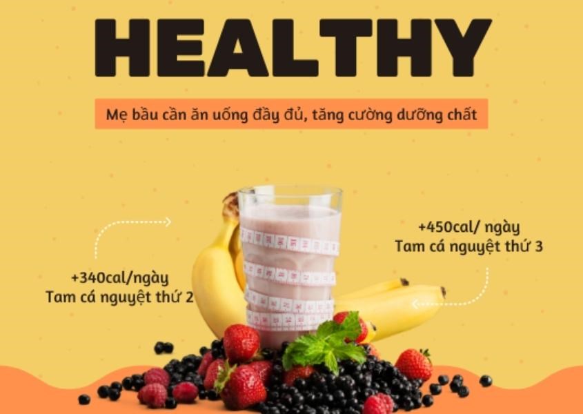 Ăn uống dinh dưỡng, đủ chất khi mang thai. Nguồn: Canva