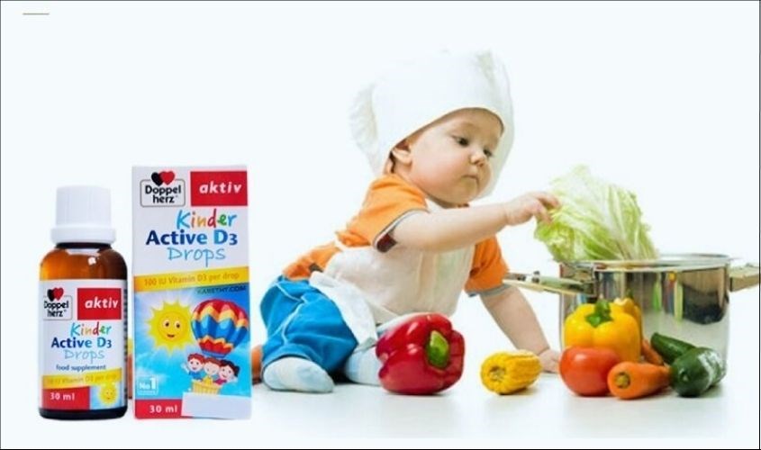 Doppelherz Aktiv Kinder Active D3 Drops hỗ trợ bé phát triển toàn diện