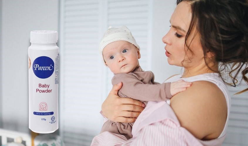 Phấn thuốc cho bé Pureen đặc trị rôm sảy 175g