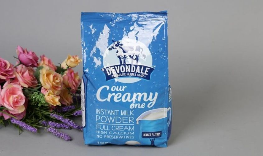 Sữa  Devondale pha với 100 ml nước ấm sẽ có 72 calo