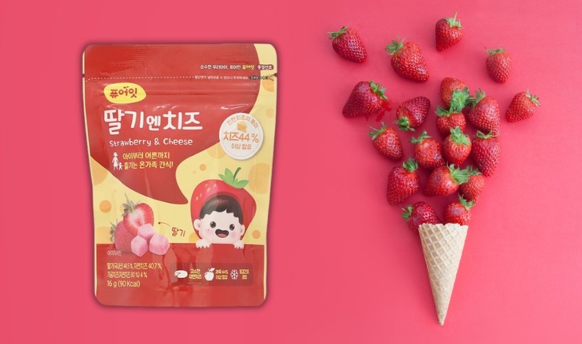 Phô mai sấy lạnh Naebro vị dâu gói 16g (từ 7 tháng)