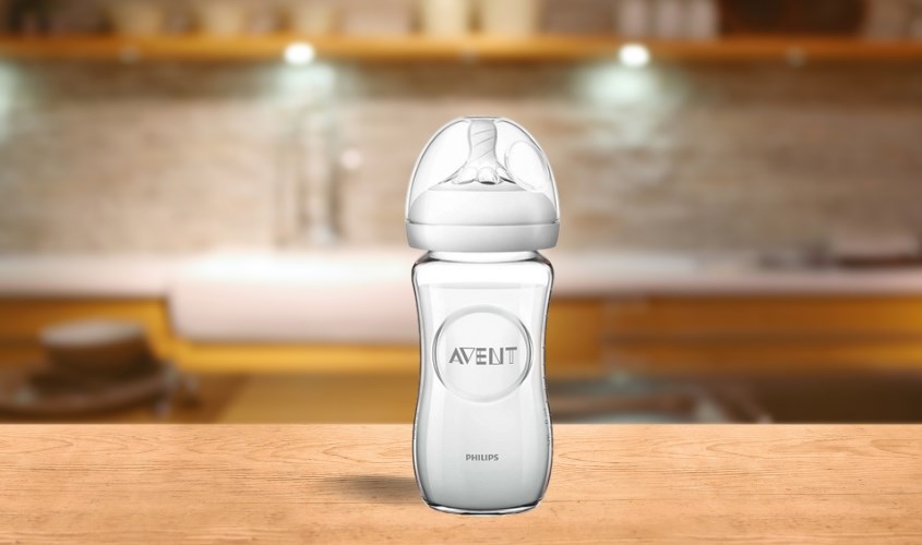 Bình sữa thủy tinh Philips Avent cổ rộng 240 ml (từ 1 tháng)