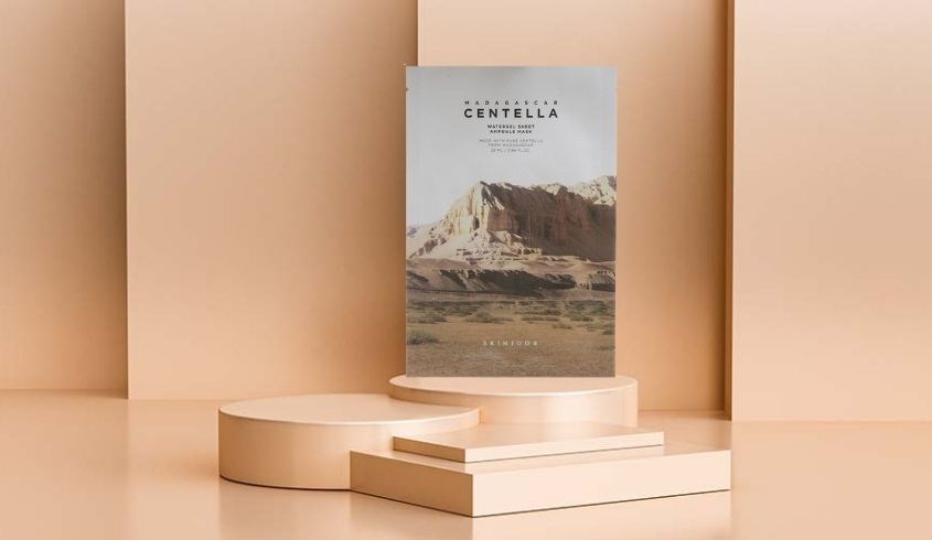 Mặt nạ giấy Rau Má dưỡng ẩm làm dịu da Skin1004 Madagascar Centella Watergel Sheet Ampoule 25 ml