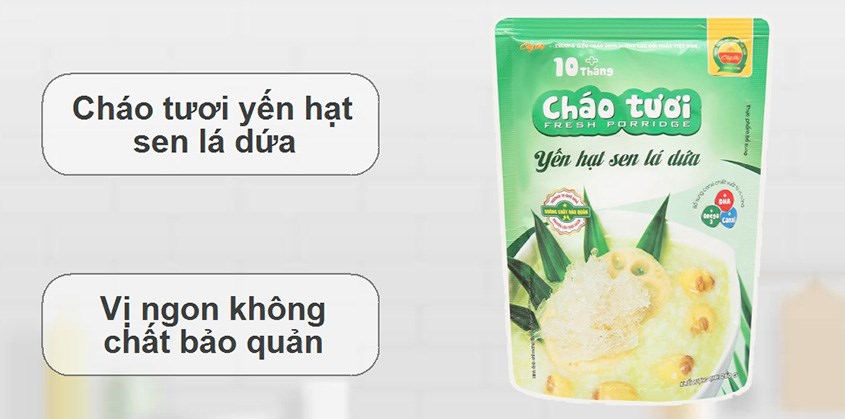 Cháo tươi Cây Thị vị yến hạt sen lá dứa 260g