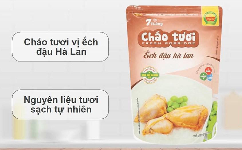 Cháo tươi Cây Thị vị ếch đậu Hà Lan gói 260g