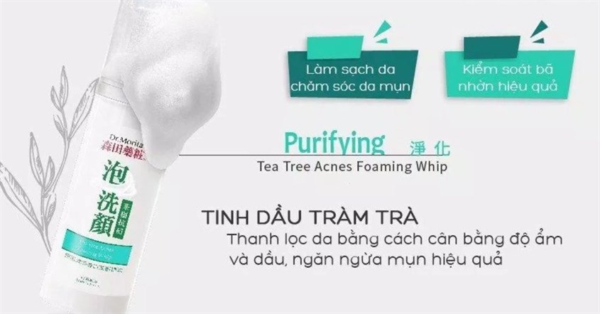 Bọt rửa mặt chiết xuất tràm trà dành cho da dầu nhạy cảm Dr. Morita 145 ml