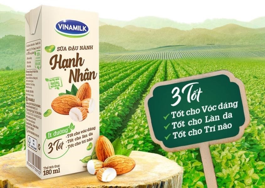  Sữa đậu nành hạnh nhân Vinamilk 180 ml