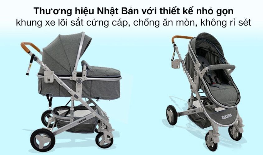 Xe đẩy cho bé HAKAWA HK-B02 màu xám là sản phẩm thuộc thương hiệu Nhật Bản Xe đẩy cho bé HAKAWA HK-B02 màu xám là sản phẩm thuộc thương hiệu Nhật Bản