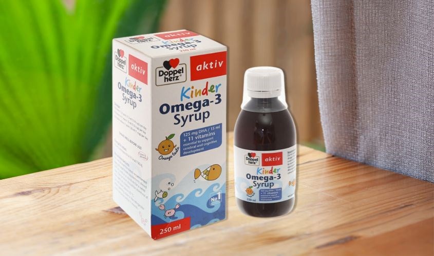 Siro Doppelherz Aktiv Kinder Omega 3 phát triển não bộ, thị lực 250 ml