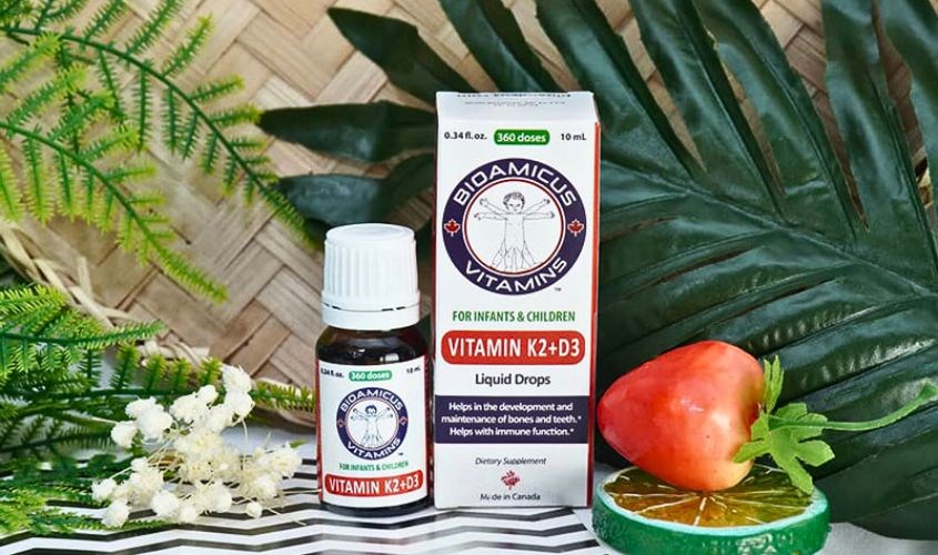 Siro BioAmicus Vitamin K2+D3 hỗ trợ tốt sức khỏe xương, răng 10 ml