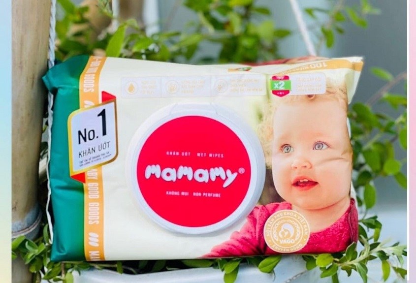 Khăn ướt em bé Mamamy có mùi gói 100 miếng