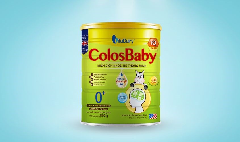 Sữa bột ColosBaby IQ Gold 0+ hương vani 800g (0 - 12 tháng) phát triển trí não