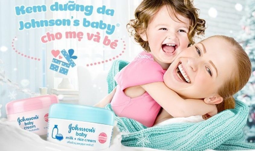 Kem dưỡng ẩm Johnson Baby sử dụng cho cả mẹ và bé 
