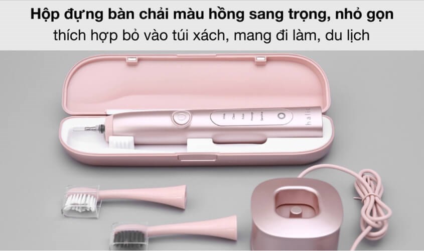 Bàn chải điện Halio Sonic Whitening Pro Rose Gold (Tặng 1 đầu bàn chải)