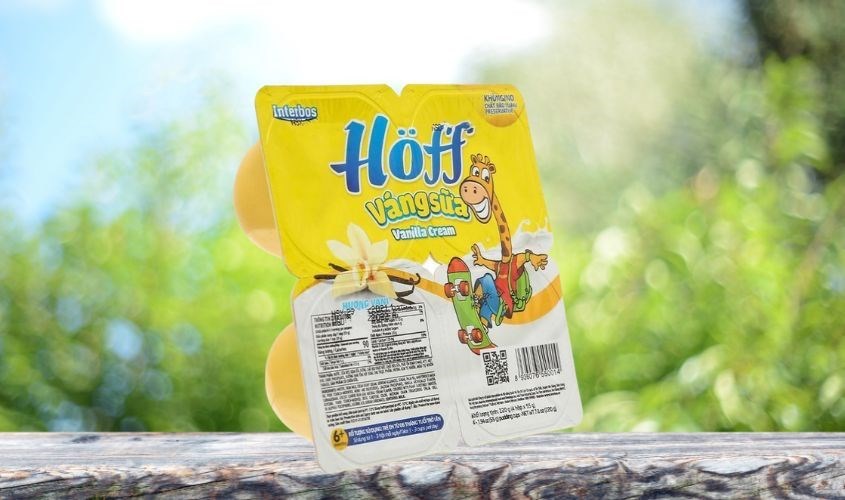 Lốc 4 hũ váng sữa Hoff vị vani 55g (từ 6 tháng)