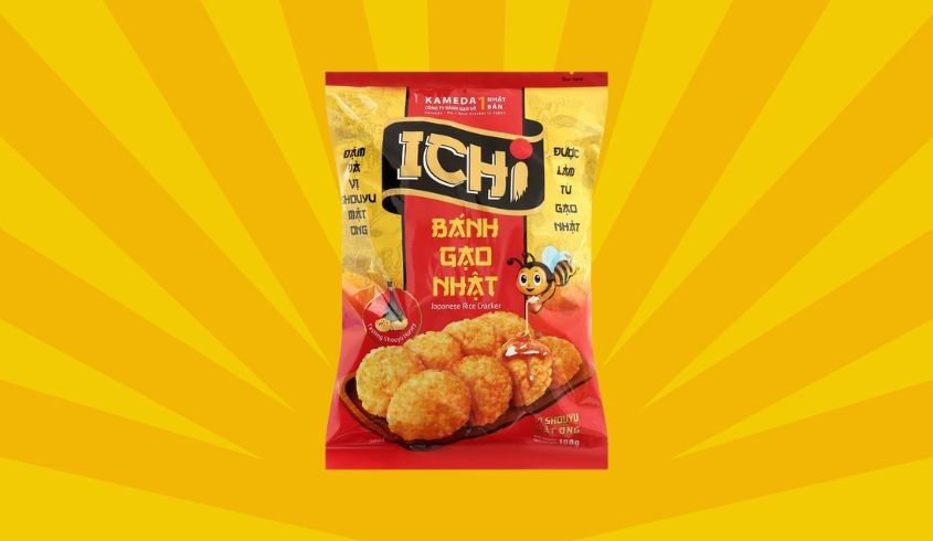 Bánh gạo Nhật Ichi vị Shouyu mật ong gói 100g (từ 8 tháng)