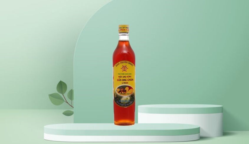 Mật ong rừng nguyên chất pha sữa ong chúa U Minh Xuân Nguyên 500 ml