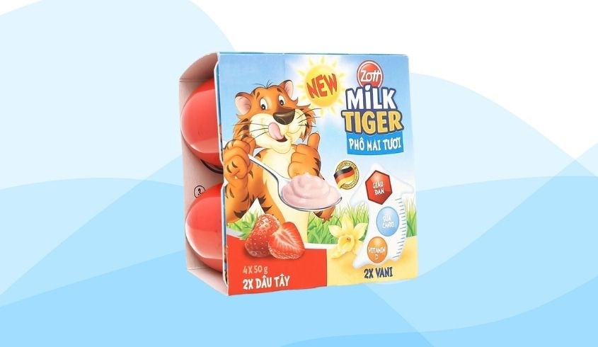 Lốc 4 hộp sữa chua phô mai Zott vị dâu vani 50g (từ 6 tháng) Lốc 4 hộp sữa chua phô mai Zott vị dâu vani 50g (từ 6 tháng)