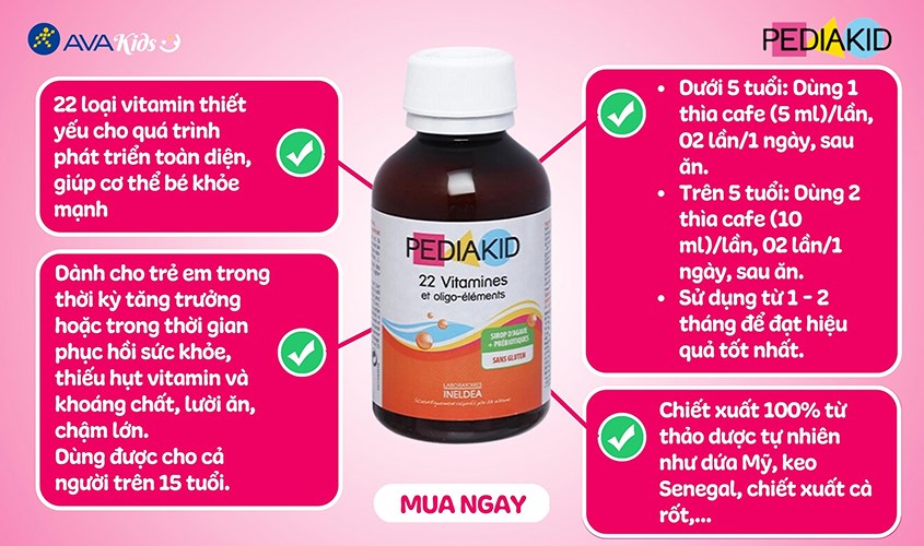 Siro Pediakid 22 vitamins